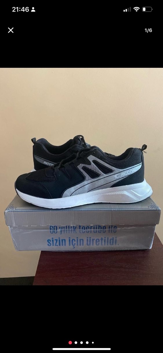 Siyah Gri Bağcıklı Erkek Spor Ayakkabı - Görsel 2