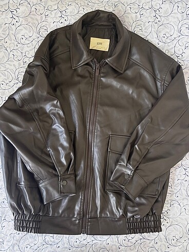 s Beden Stradivarius Bomber Deri Ceket