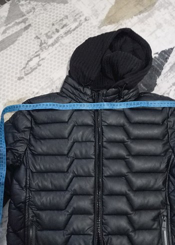 Siyah Fermuarlı Erkek Streetwear Mont - Görsel 3