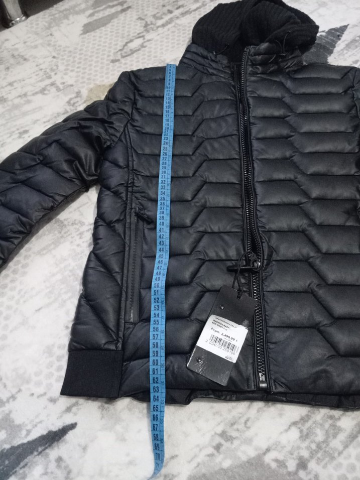 Siyah Fermuarlı Erkek Streetwear Mont - Görsel 5