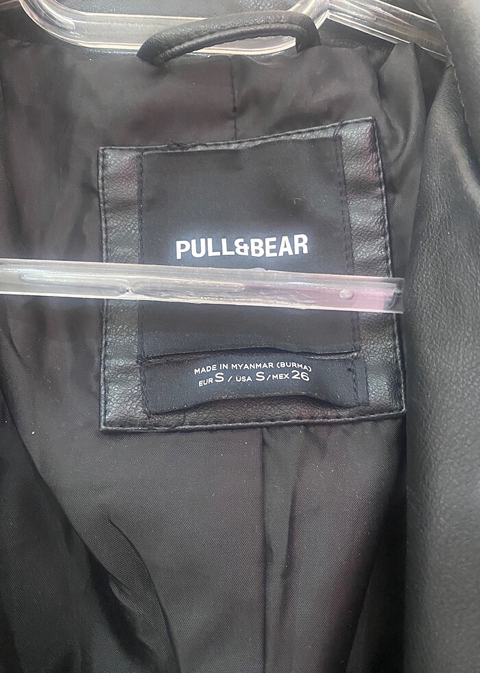 Pull bear biker deri ceket siyah - Görsel 3
