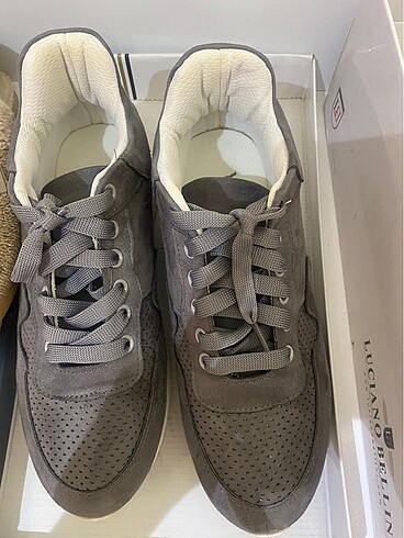 Kadın gri süet spor ayakkabı - Görsel 6