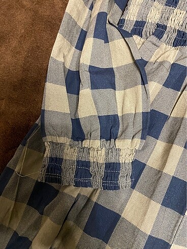 Trendyol ekose uzun gömlek elbise - Görsel 5