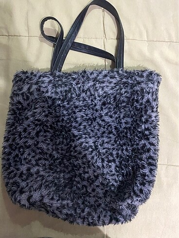 Kadın peluş leopar çanta - Görsel 2