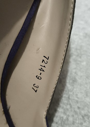 Mor krem Süet Platform Topuklu Kadın ayakkabı - Görsel 4