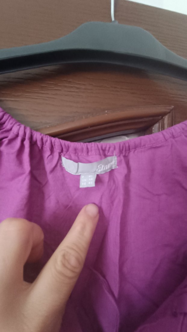 Mor Nakışlı Bohem Kız Bluzu - Görsel 4