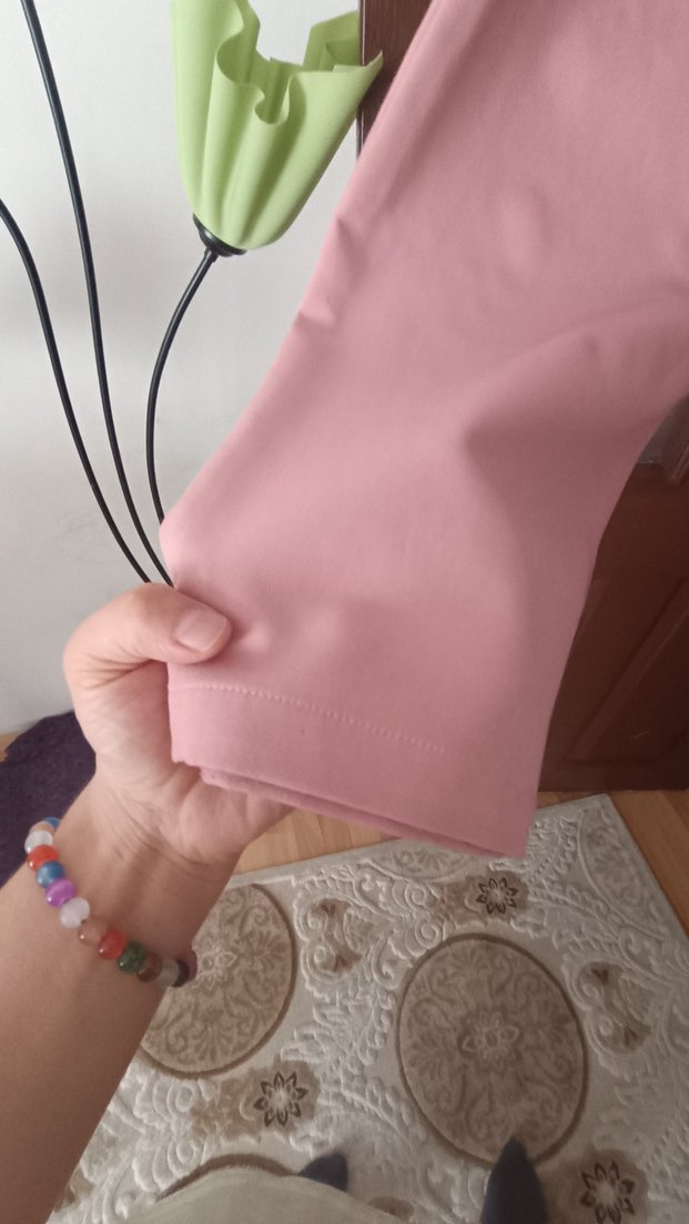 Pembe Kadın Kumaş Pantolon Drapeli Kesim - Görsel 2