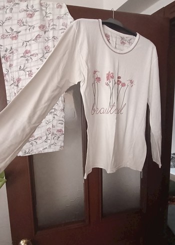 Diğer Bohem Tarzı Uzun Kollu Kadın Pijama Takımı