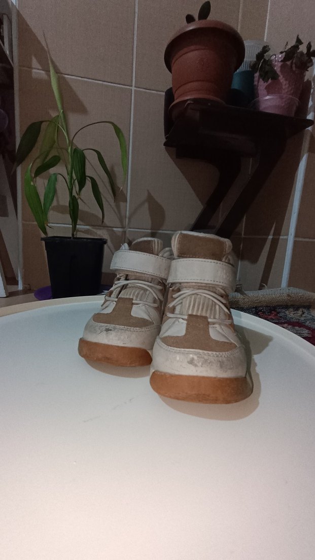 Gri Baskılı unisex Çocuk Botu Velcro - Görsel 4