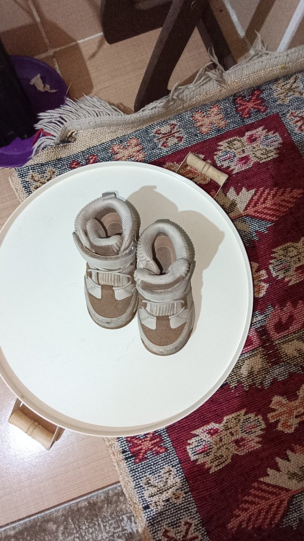 Gri Baskılı unisex Çocuk Botu Velcro - Görsel 5