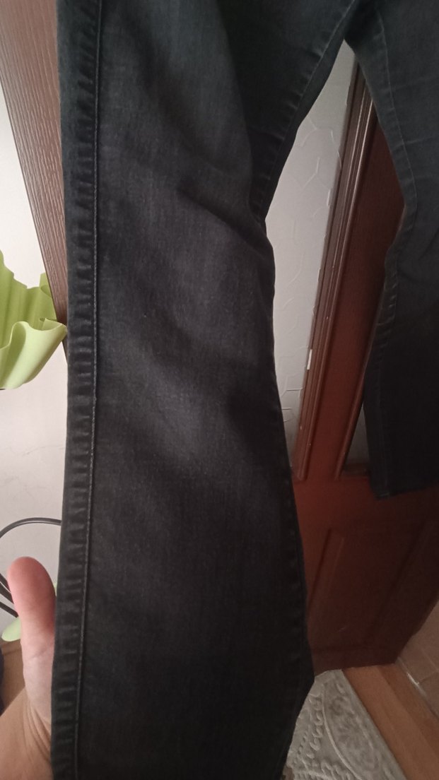 Gri Kadın Normal Boy Denim Pantolon - Görsel 3