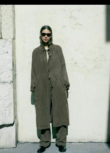 ZARA MARKA OVERSIZE LIYOSEL TRENÇKOT 