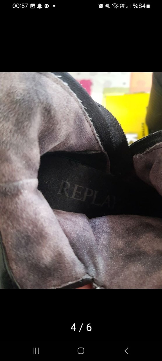 Siyah Süet Tokalı Blok Topuklu Biker Bot - Görsel 4