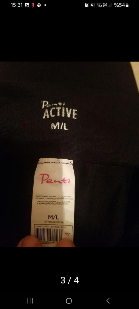 Siyah Midi Kesim Kadın Tayt Yırtmaçlı - Görsel 3