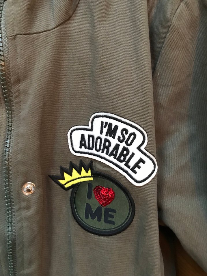 Düğmeli Gri Street Wear Kadın Mont - Görsel 2