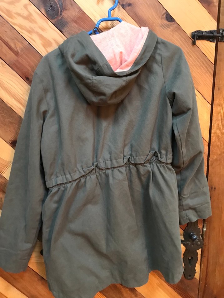 Düğmeli Gri Street Wear Kadın Mont - Görsel 3