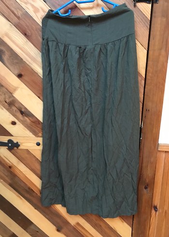 Kadın Haki Uzun Pilili Etek - Görsel 3