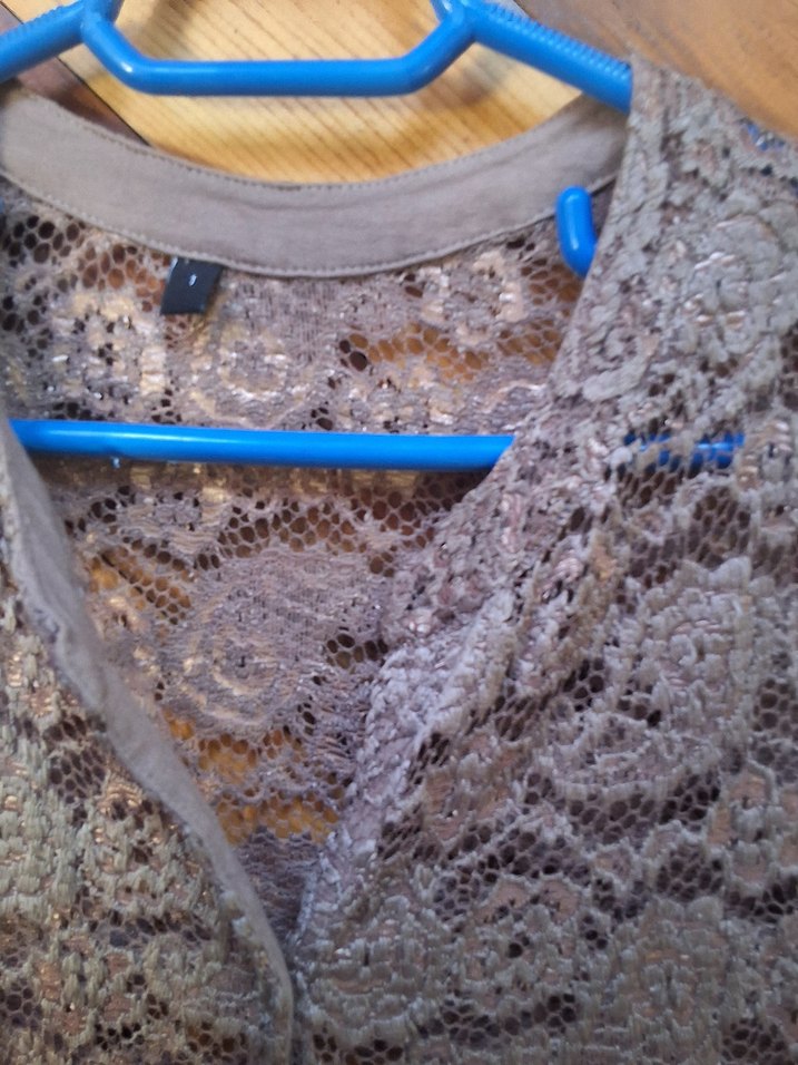 Dantel Detaylı Gri Uzun Kollu Hırka - Görsel 3