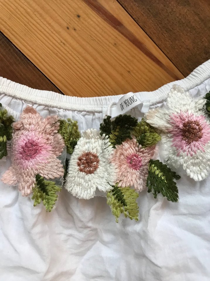 Nakışlı Pamuklu Bohem Kadın Bluz - Görsel 3