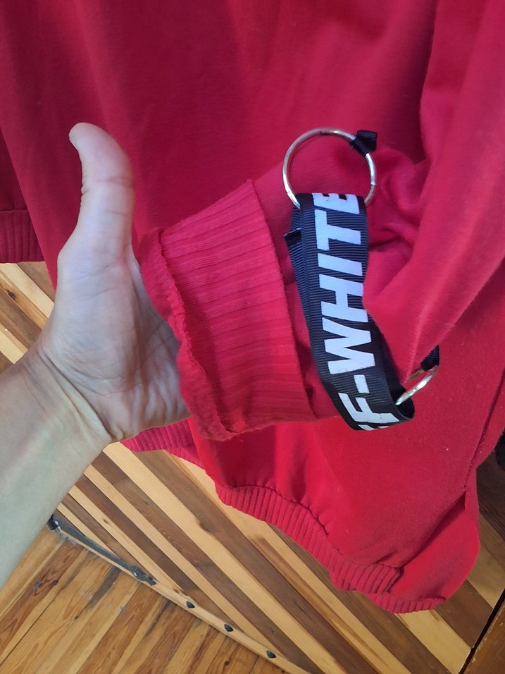 Kırmızı Uzun Kollu Kadın Sweatshirt Elbise - Görsel 2