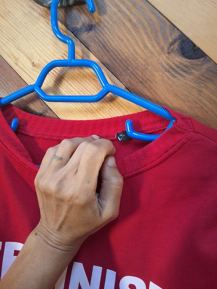 Kırmızı Uzun Kollu Kadın Sweatshirt Elbise - Görsel 4