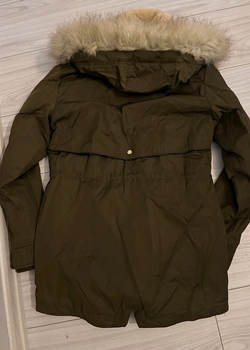 Yeşil Kürklü Midi Kadın Ceket - Görsel 2