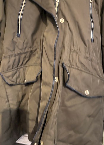 Yeşil Kürklü Midi Kadın Ceket - Görsel 5