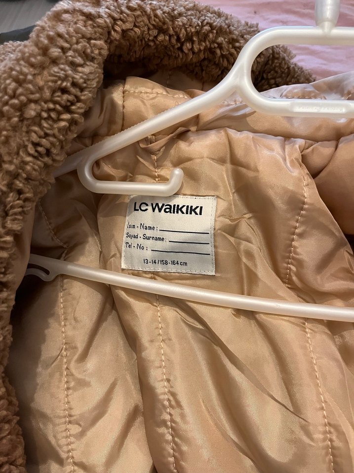 Kahverengi Peluş Kadın Midi Kaban - Görsel 3