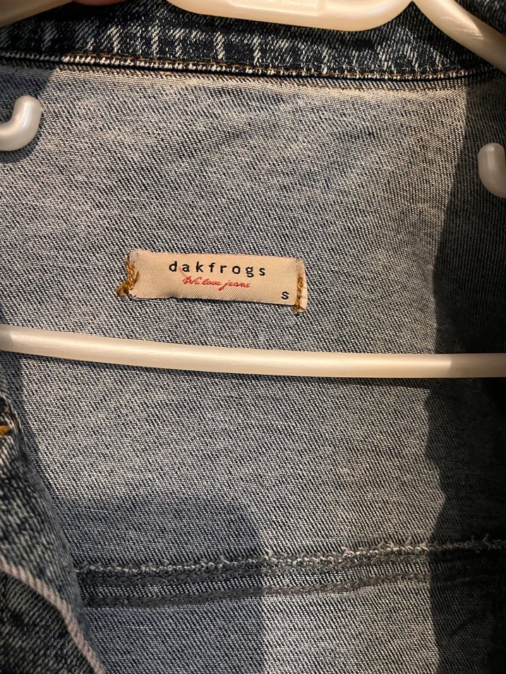 Kadın Gri Baskılı Denim Ceket - Görsel 4