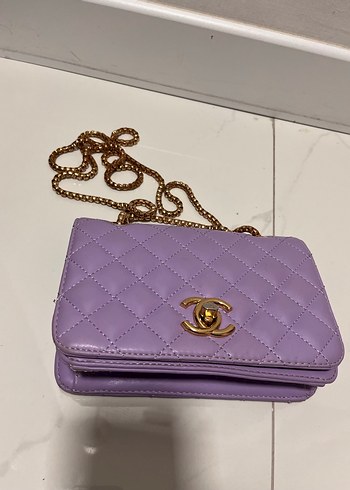 Mor Zincir Detaylı Modern Klasik Kadın Çanta - Görsel 4