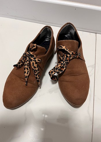 Kahverengi Süet Kadın Dolgu Topuklu Ayakkabı - Görsel 5