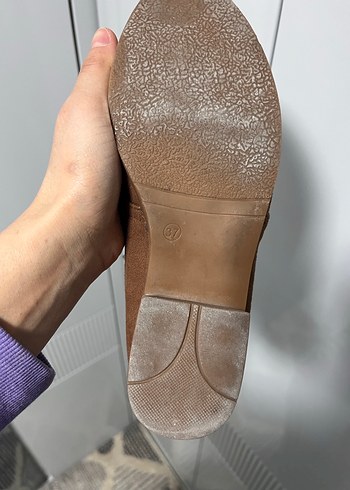 Kahverengi Süet Kadın Dolgu Topuklu Ayakkabı - Görsel 6