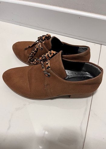 Kahverengi Süet Kadın Dolgu Topuklu Ayakkabı - Görsel 2