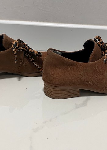 Kahverengi Süet Kadın Dolgu Topuklu Ayakkabı - Görsel 3