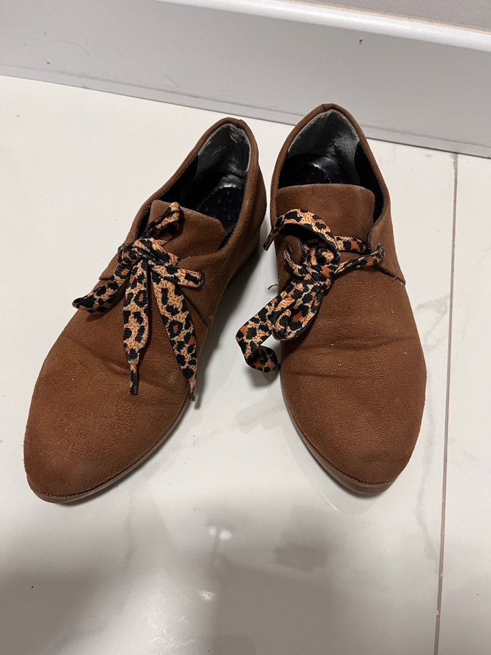 Kahverengi Süet Kadın Dolgu Topuklu Ayakkabı - Görsel 5