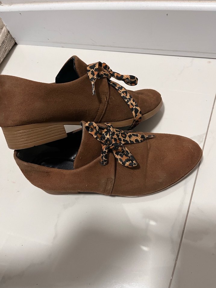 Kahverengi Süet Kadın Dolgu Topuklu Ayakkabı - Görsel 4