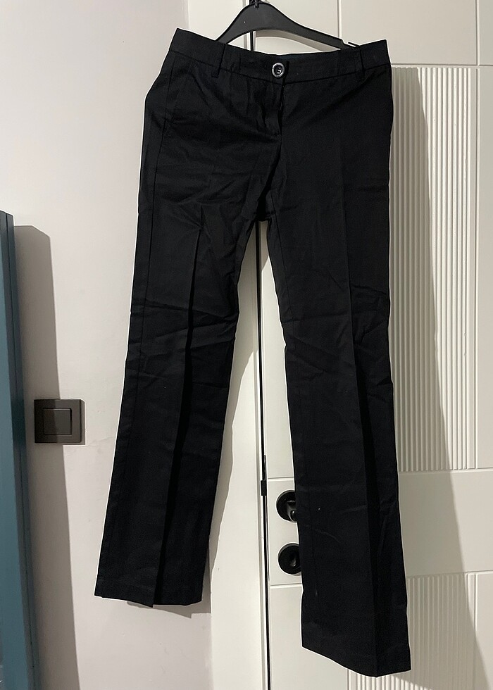 Mango siyah kumaş pantolon - Görsel 2