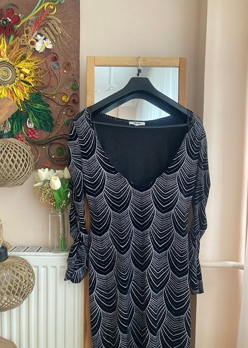 Bol taşlı  Siyah Uzun abiye elbise - Görsel 5