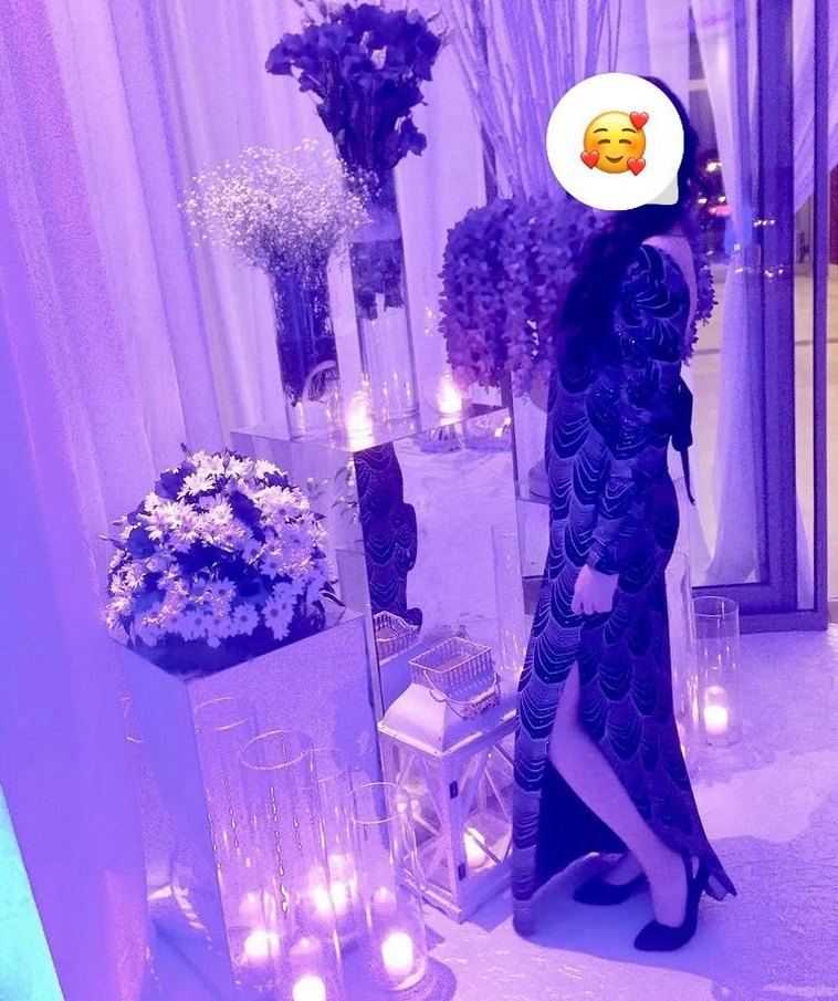 Bol taşlı  Siyah Uzun abiye elbise - Görsel 3