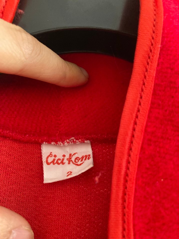 Uzun Kırmızı Salaş Kadın kaban - Görsel 5