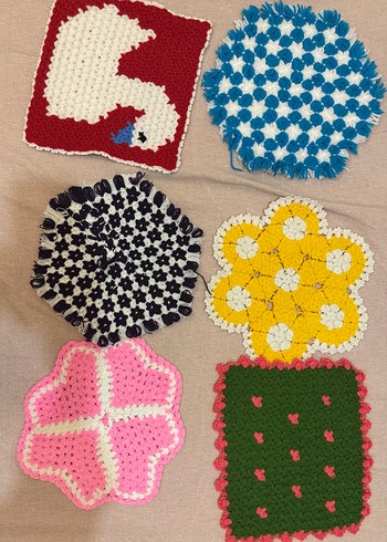 Renkli Örgü Banyo  lifleri - Görsel 3