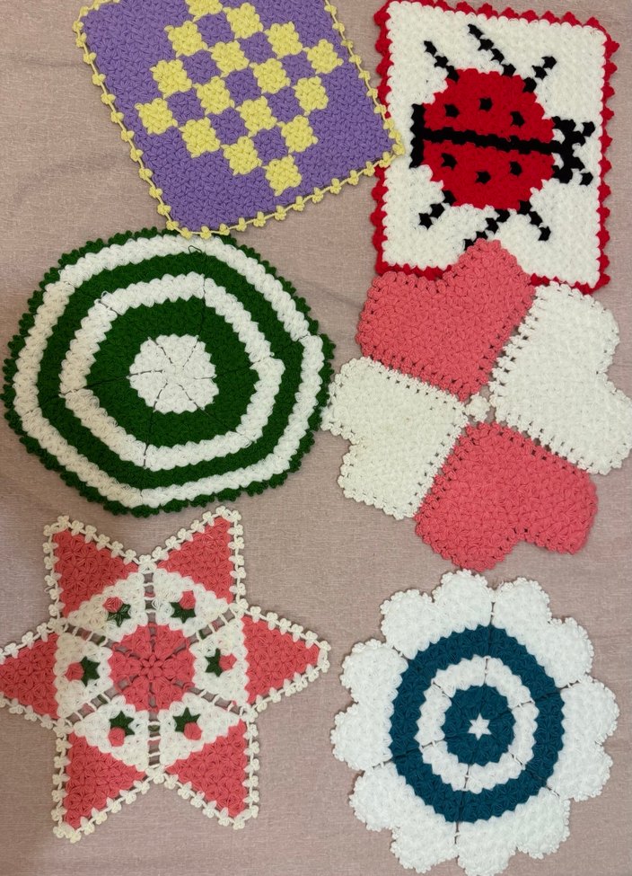 Renkli Örgü Banyo  lifleri - Görsel 2