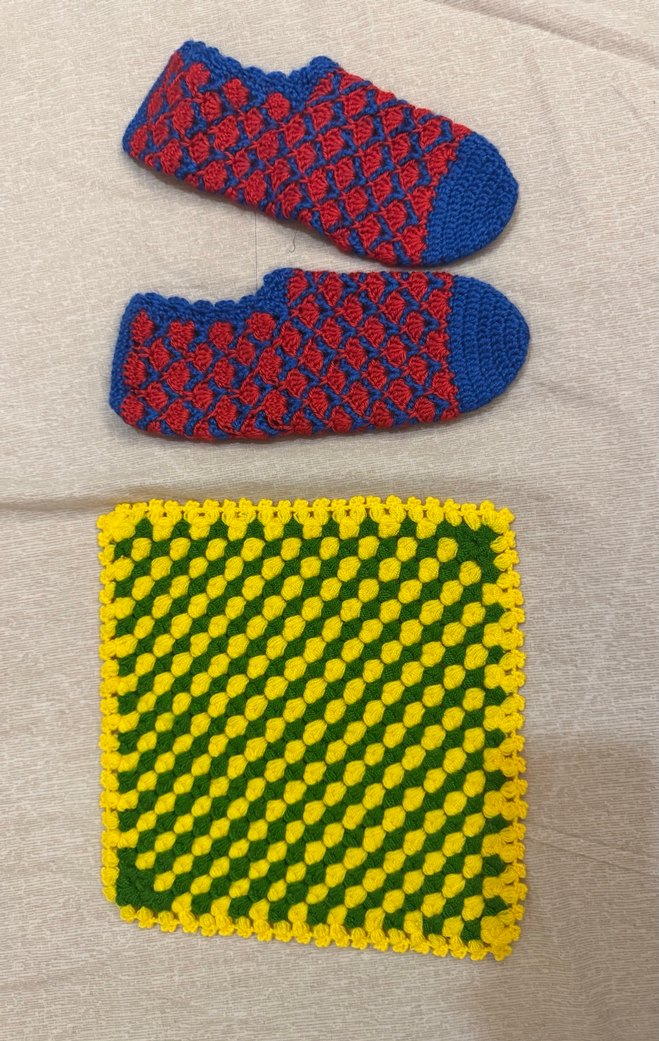 Renkli Örgü Banyo  lifleri - Görsel 5