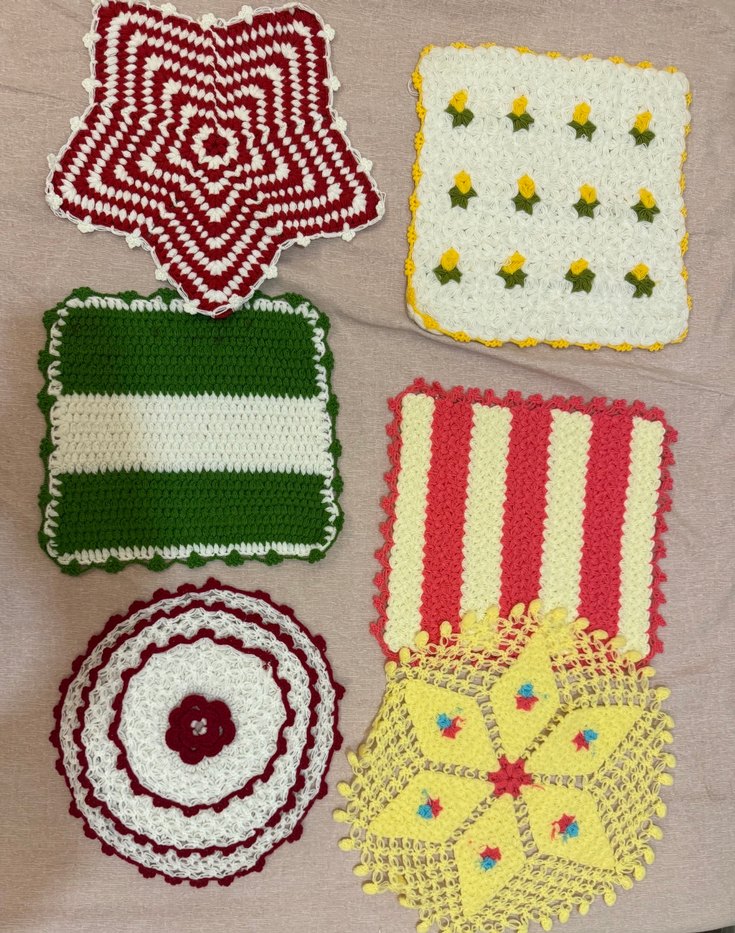 Renkli Örgü Banyo  lifleri - Görsel 4