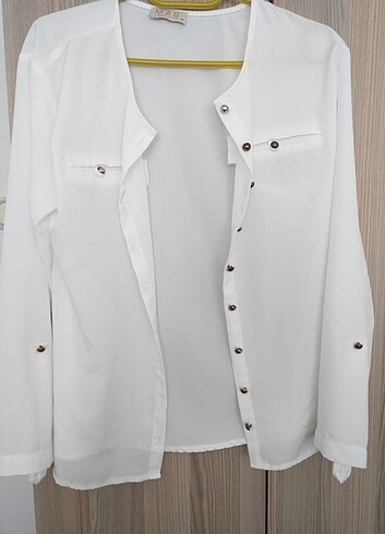 40 Beden beyaz Renk Koton beyaz gömlek