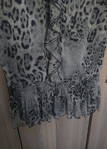 Mango Mango Leopar şifon bluz