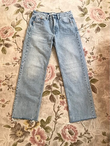 s Beden mavi Renk Stradivarius crop straight fit jean d96