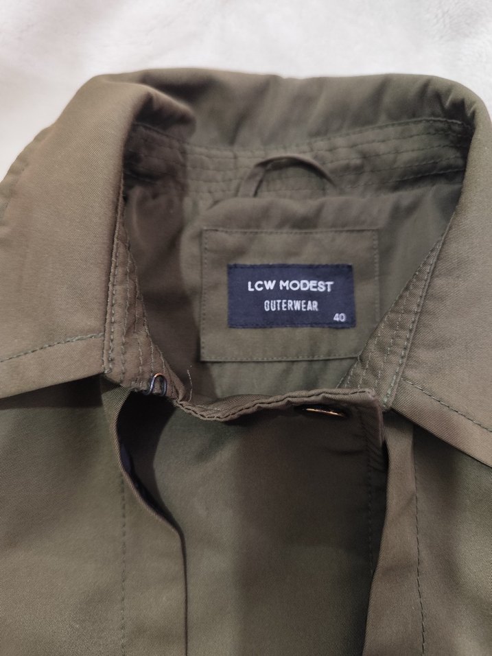 Düğmeli, Midi Boy Kadın Trençkot - Görsel 2