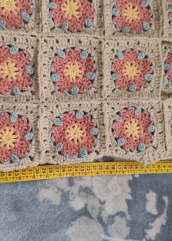 Çiçek Desenli Pastel Renkli Örgü Çocuk süveteri - Görsel 4