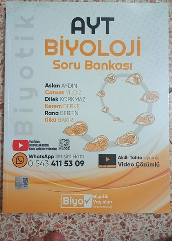 AYT Biyoloji Soru Bankası Video Çözümlü